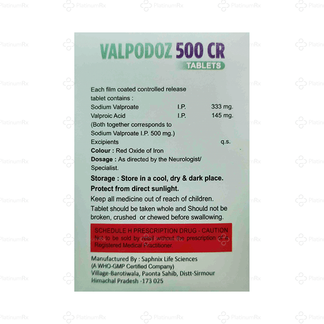 Valpodoz 500mg Tablet CR 10s