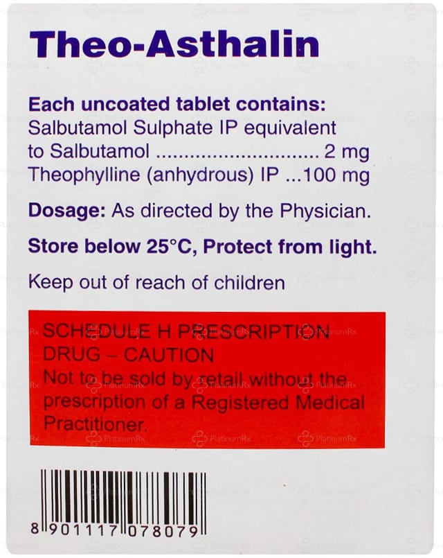 Theo Asthalin 2/100mg Tablet 30s