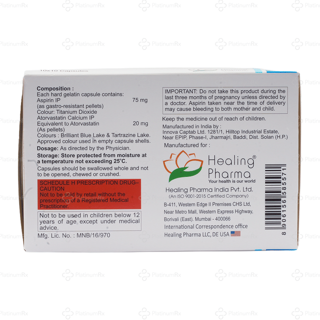 Lipidator A 20/75mg Capsule 10s