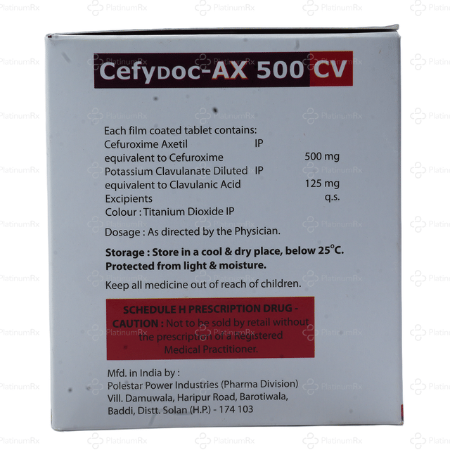 Cefydoc AX 500/125mg CV Tablet 6s