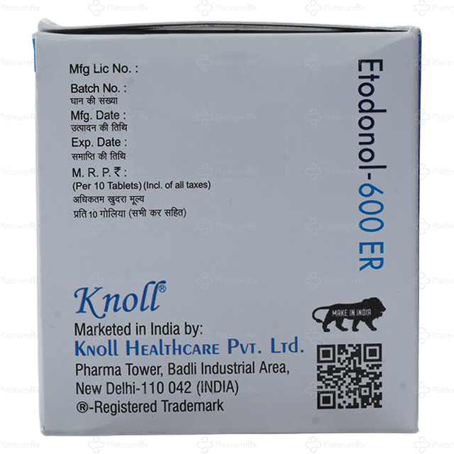 Etodonol 600mg Tablet ER 10s