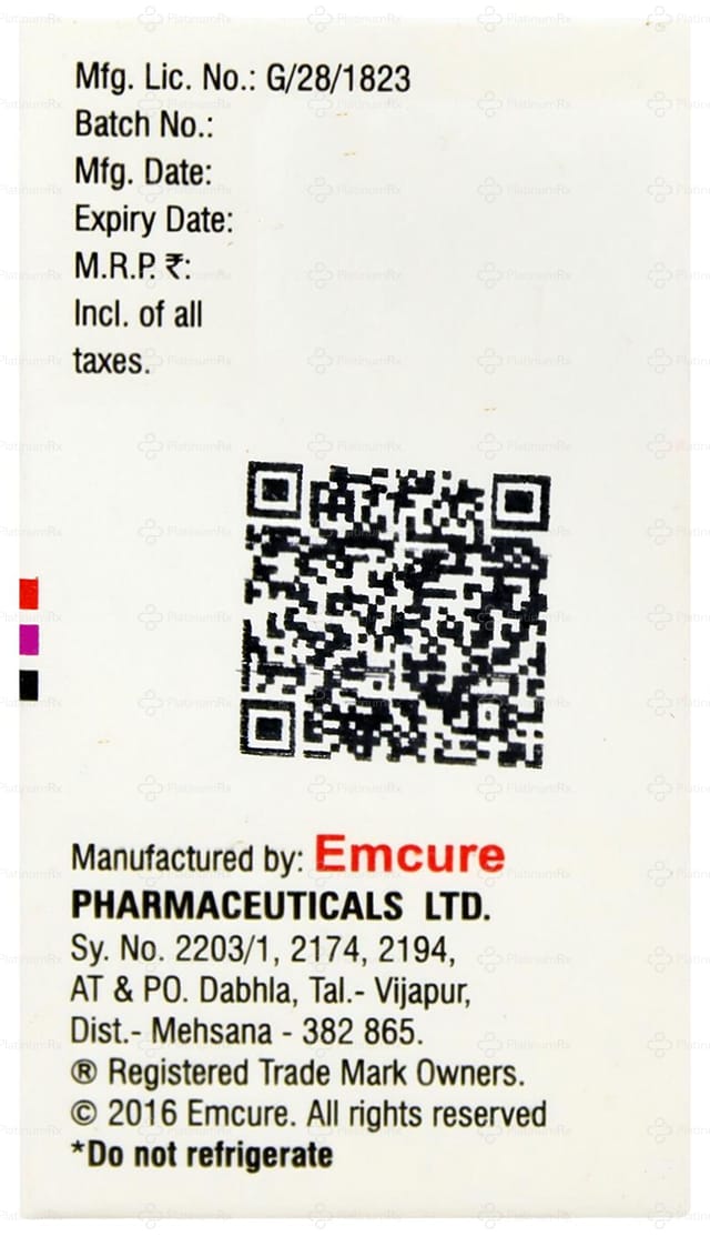 Encicarb 100mg/2ml (50mg/ml) Injection 2ml