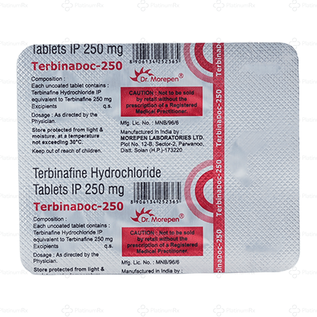 Terbinadoc 250mg Tablet 7s