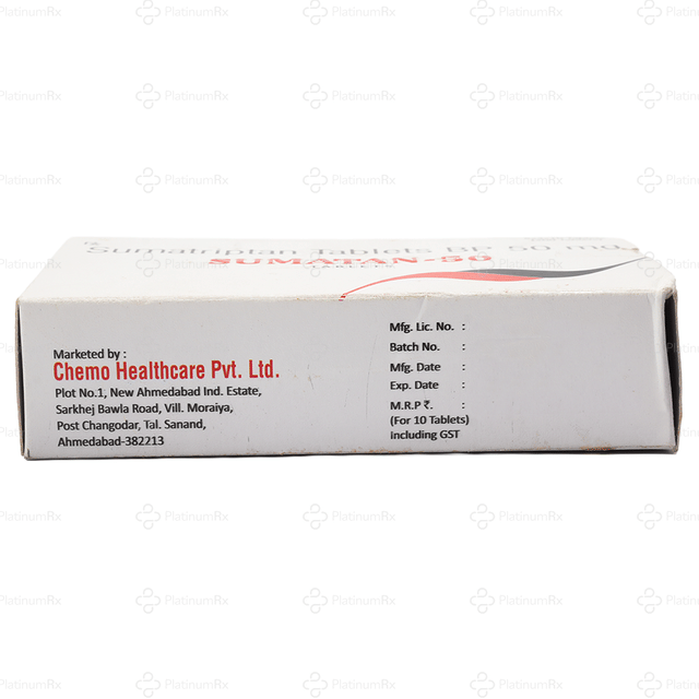 Sumatan 50mg Tablet 10s