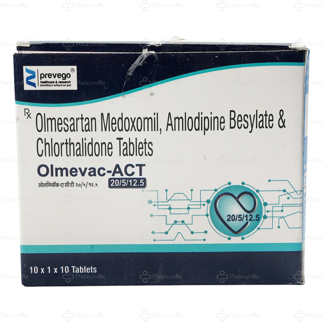 Olmevac ACT 20/5/12.5mg Tablet 10s