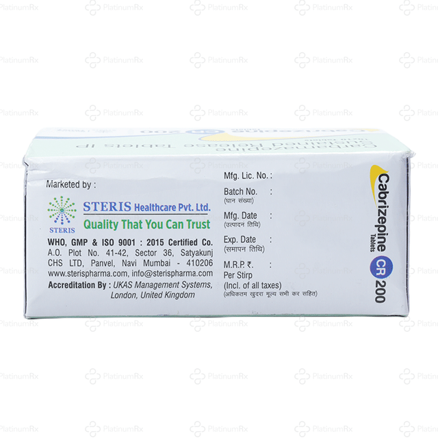 Cabrizepine CR 200mg Tablet SR 10s