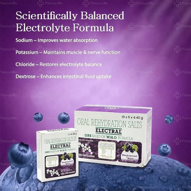 Electral ORS Blackcurrant Flavour Powder 21.8gm