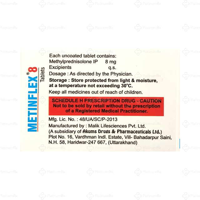 Metinflex 8mg Tablet 10s