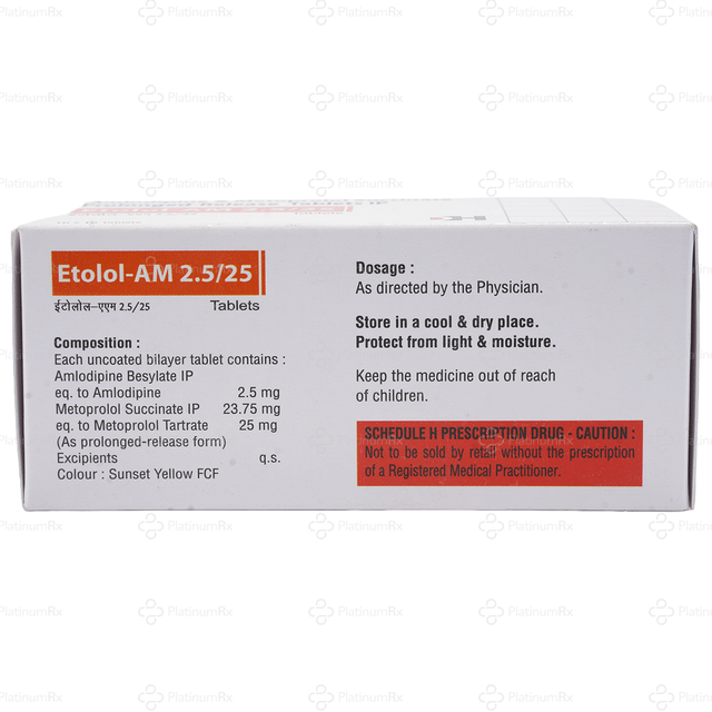 Etolol AM 2.5/25mg Tablet PR 10s