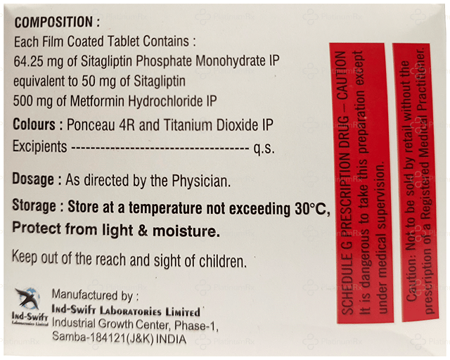 Istaglip M 500/50mg Tablet 15s