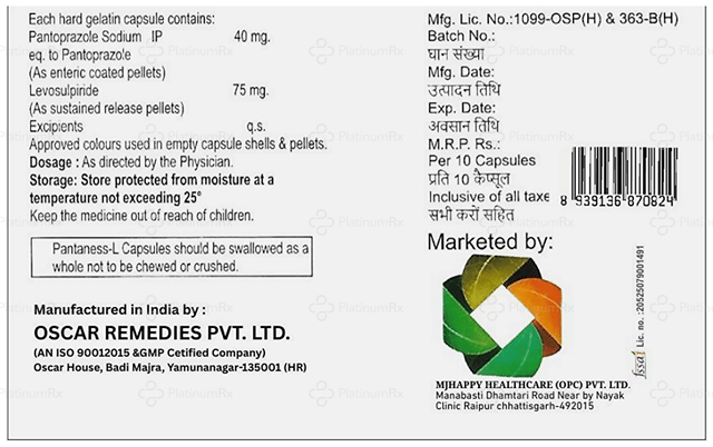 Pantakhush LSR 75/40mg Capsule SR 10s
