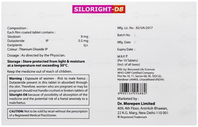 Siloright D 0.5/8mg Tablet 10s