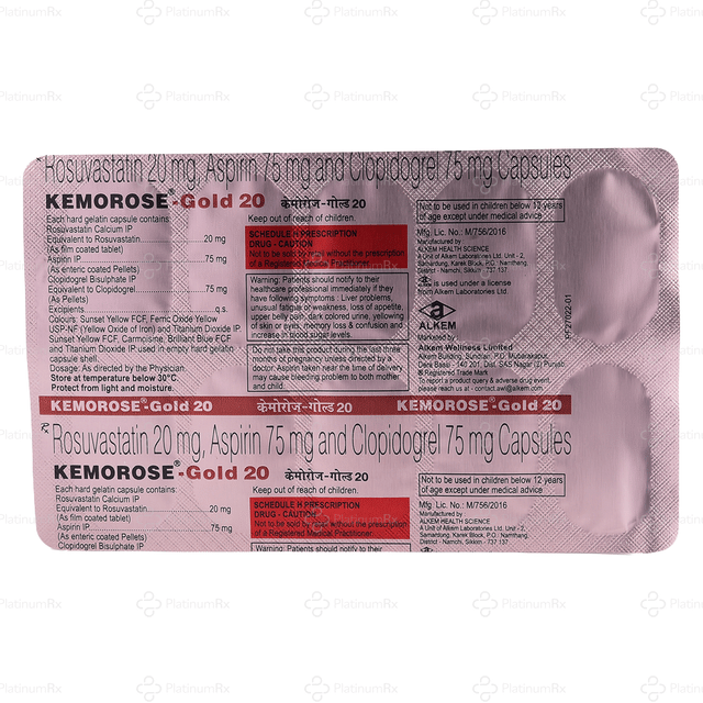 Kemorose Gold 20mg Capsule 10s