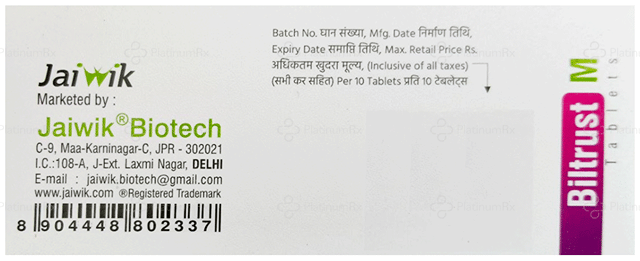 Biltrust M 20/10mg Tablet 10s