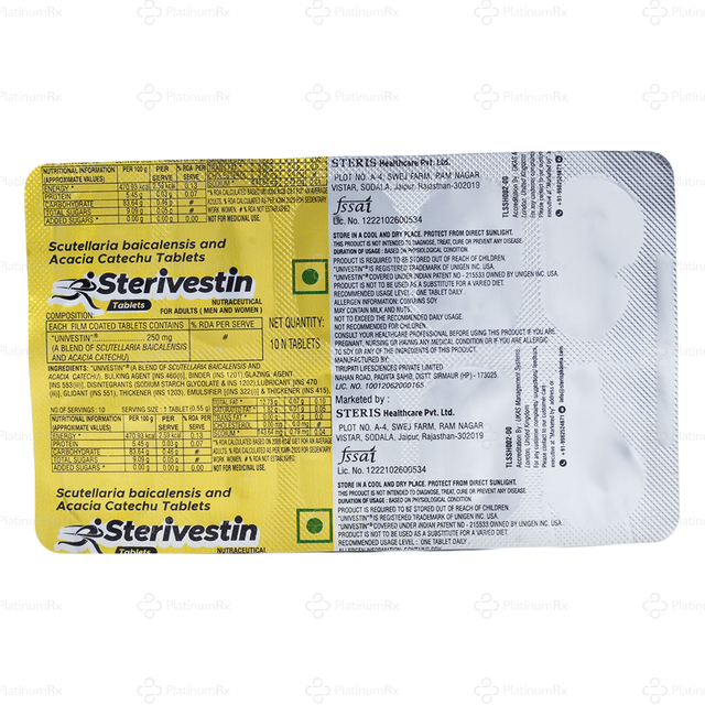 Sterivestin 250mg Tablet 10s