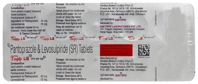 Topp LS 75/40mg Tablet SR 10s