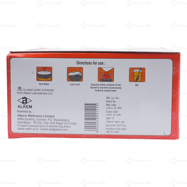Alkem ORS Insta Orange Flavor Powder 21.8gm