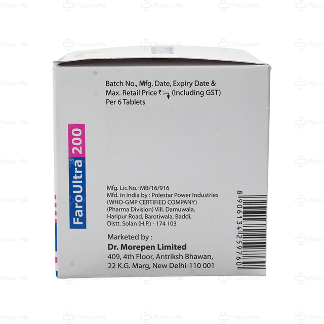 Faroultra 200mg Tablet 6s