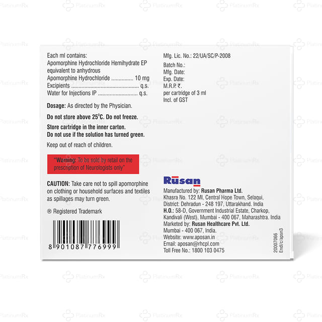 Aposan 10mg Injection 5X2ml