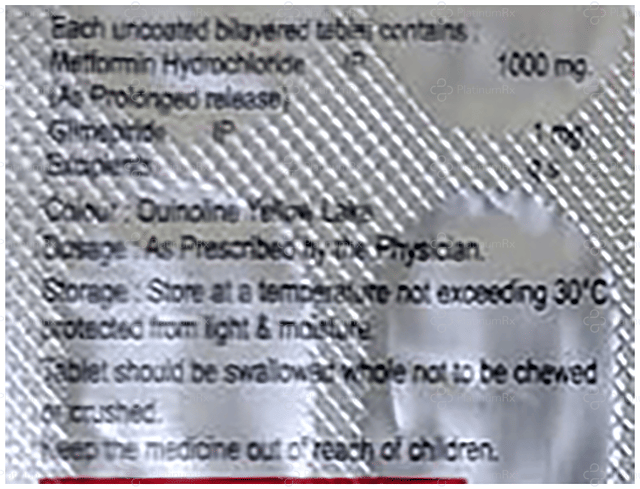GlimCor M 1/1000mg Forte Tablet PR 15s