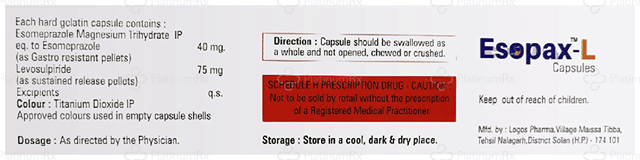 Esopax L 40/75mg Capsule SR 10s