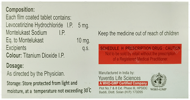 Levowed M 5/10mg Tablet 10s
