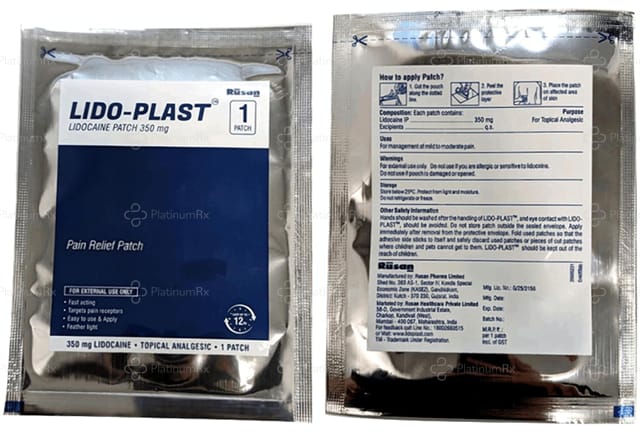 Lido Plast 350mg Pain Relief Patch 1s