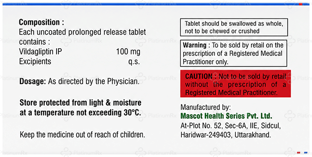 Vildabus 100mg Tablet PR 15s