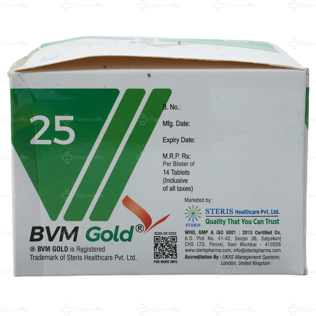 BVM Gold 25mg Tablet 14s