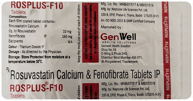 Rosplus F 160/10mg Tablet 15s