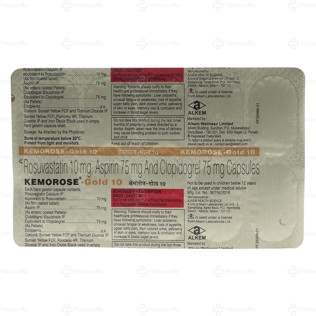 Kemorose Gold 10mg Capsule 10s