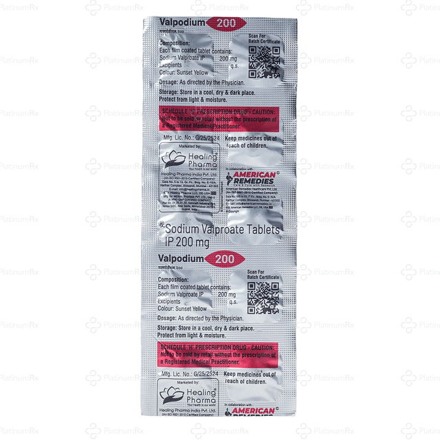 Valpodium 200mg Tablet 10s