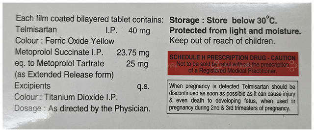 Telmigift MT 23.75/40mg Tablet ER 10s