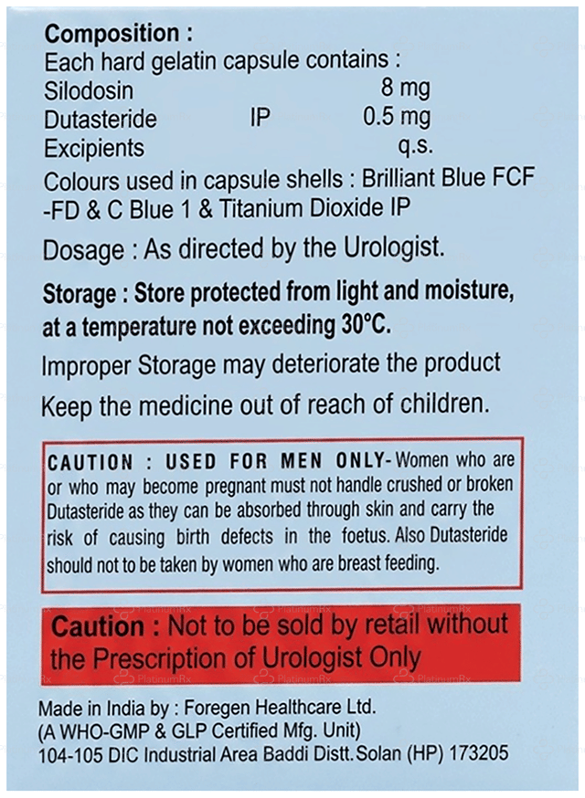 Silotude D 0.5/8mg Capsule 10s