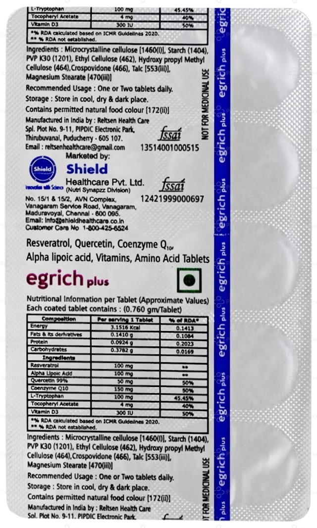 Egrich Plus Tablet 10s