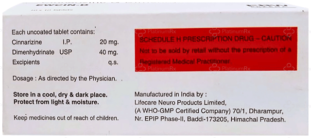 Ewcin D 20/40mg Tablet 10s