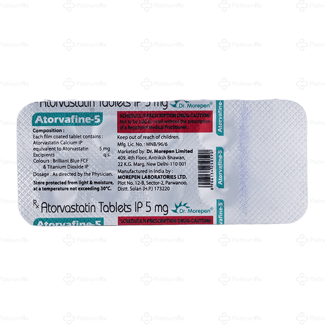 Atorvafine 5mg Tablet 10s
