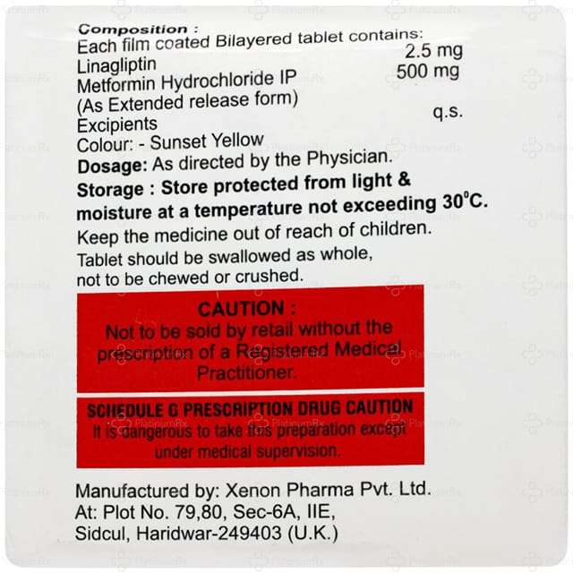 Linanext M ER 2.5/500mg Tablet 10s