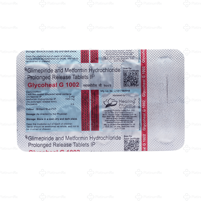 Glycoheal G 1000/2mg Tablet PR 10s