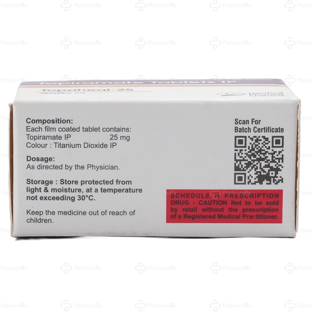 Topaheal 25mg Tablet 10s