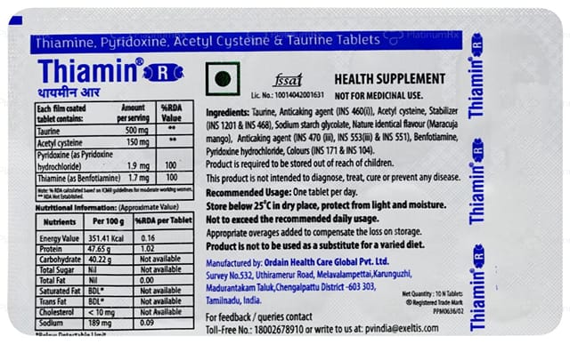 Thiamin R Tablet 10s