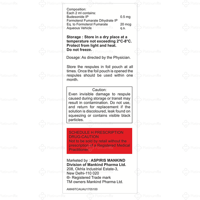 Combihale FB 500/20mcg Respules 5X2ml