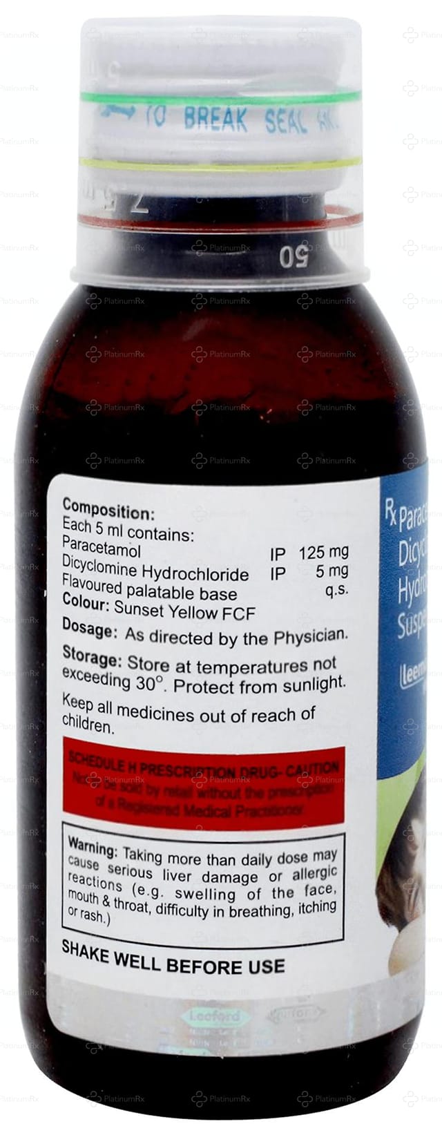Leemol DC 5/125mg Syrup 60ml