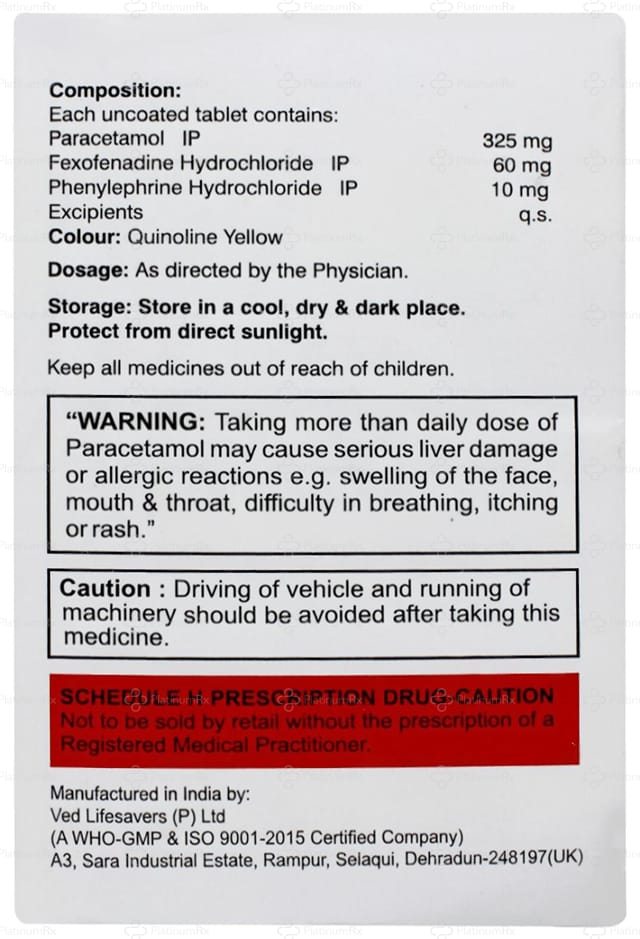 Criticold Max 60/10/325mg Tablet 10s