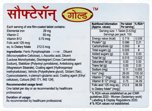 Softeron Gold Tablet 10s