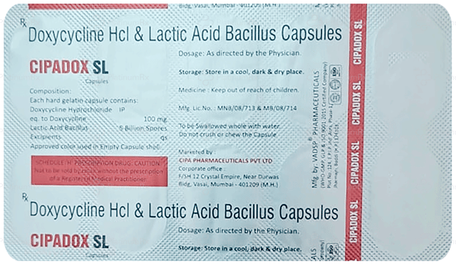 Cipadox SL 100mg/5B Capsule 10s