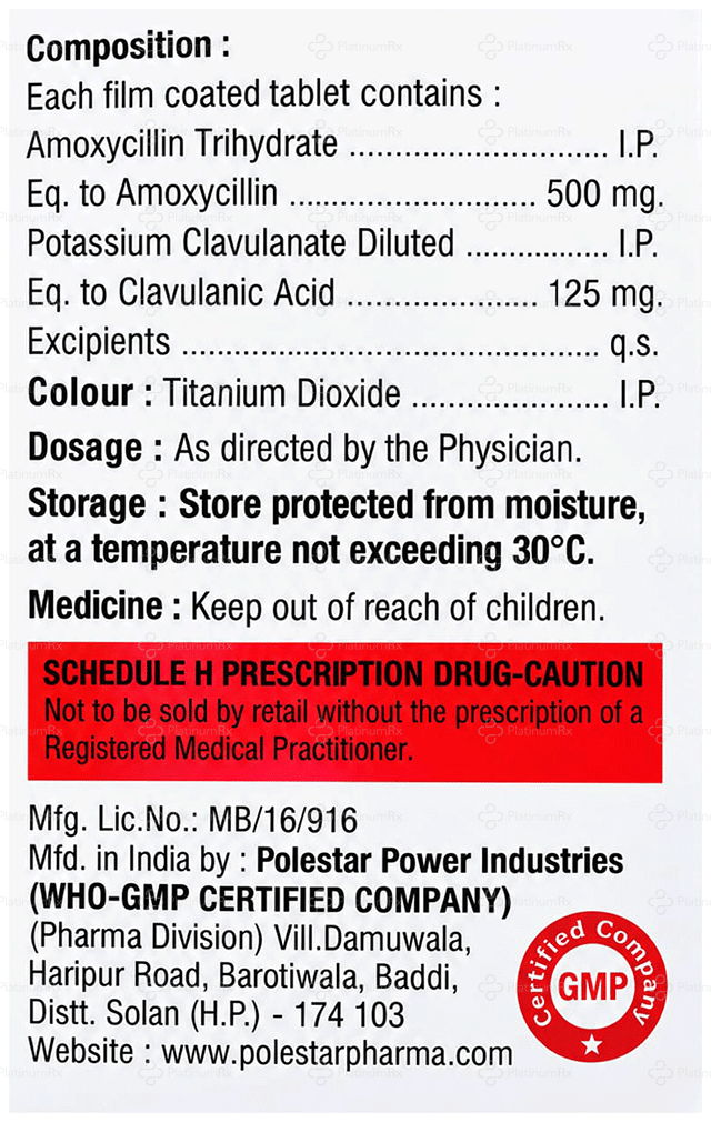Moxitute CV 500/125mg Tablet 10s