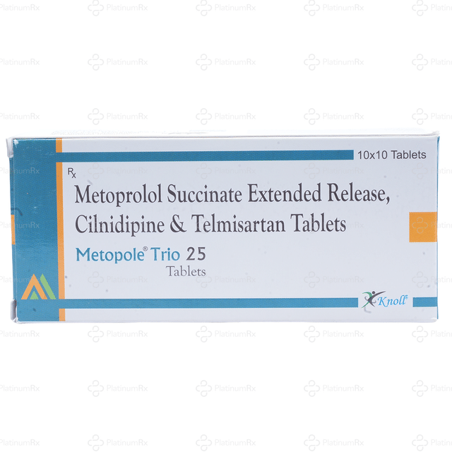 Metopole Trio 10/25/40mg Tablet ER 10s