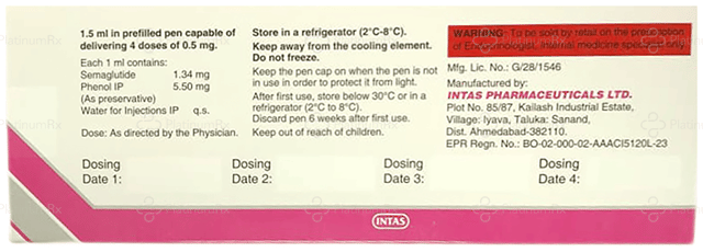 Semaneo 0.5mg Injection Combipack 1s