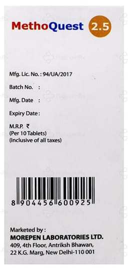 Methoquest 2.5mg Tablet 10s